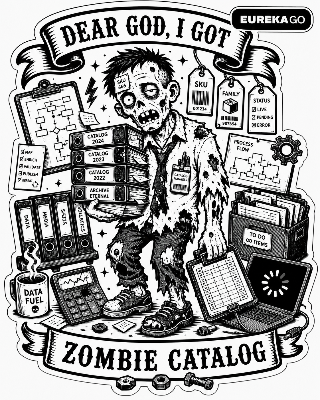 The Zombie — sticker artwork